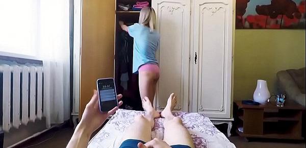  Stepsister made her stepbrother cum just before mom came home